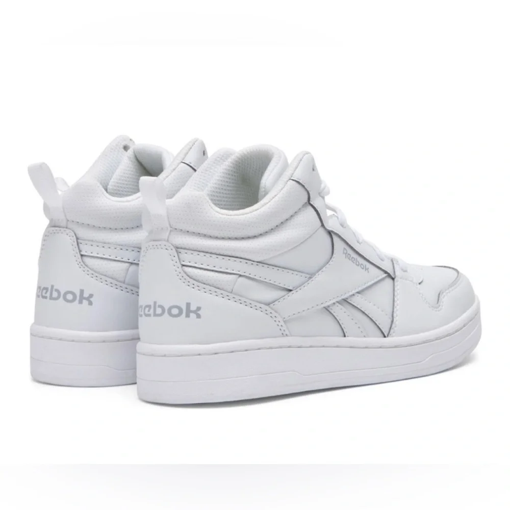 Reebok White High-Top Sneakers with Padded Ankle